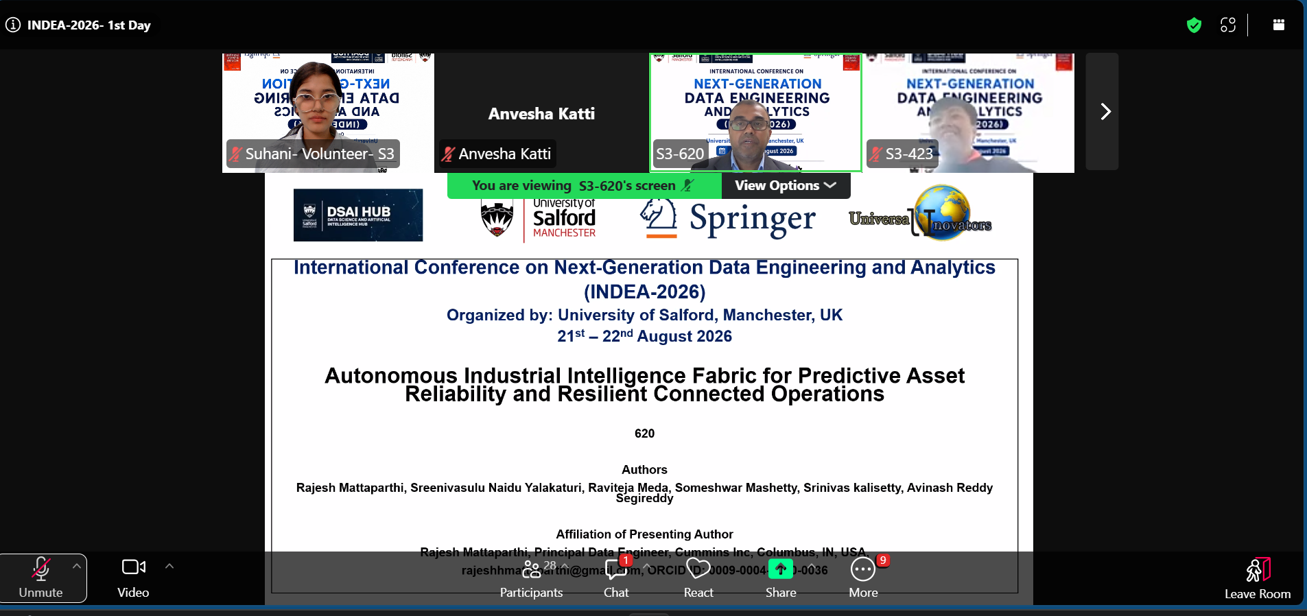 First International Conference on Next-Generation Data Engineering and Analytics (INDEA-2026) highlight 1